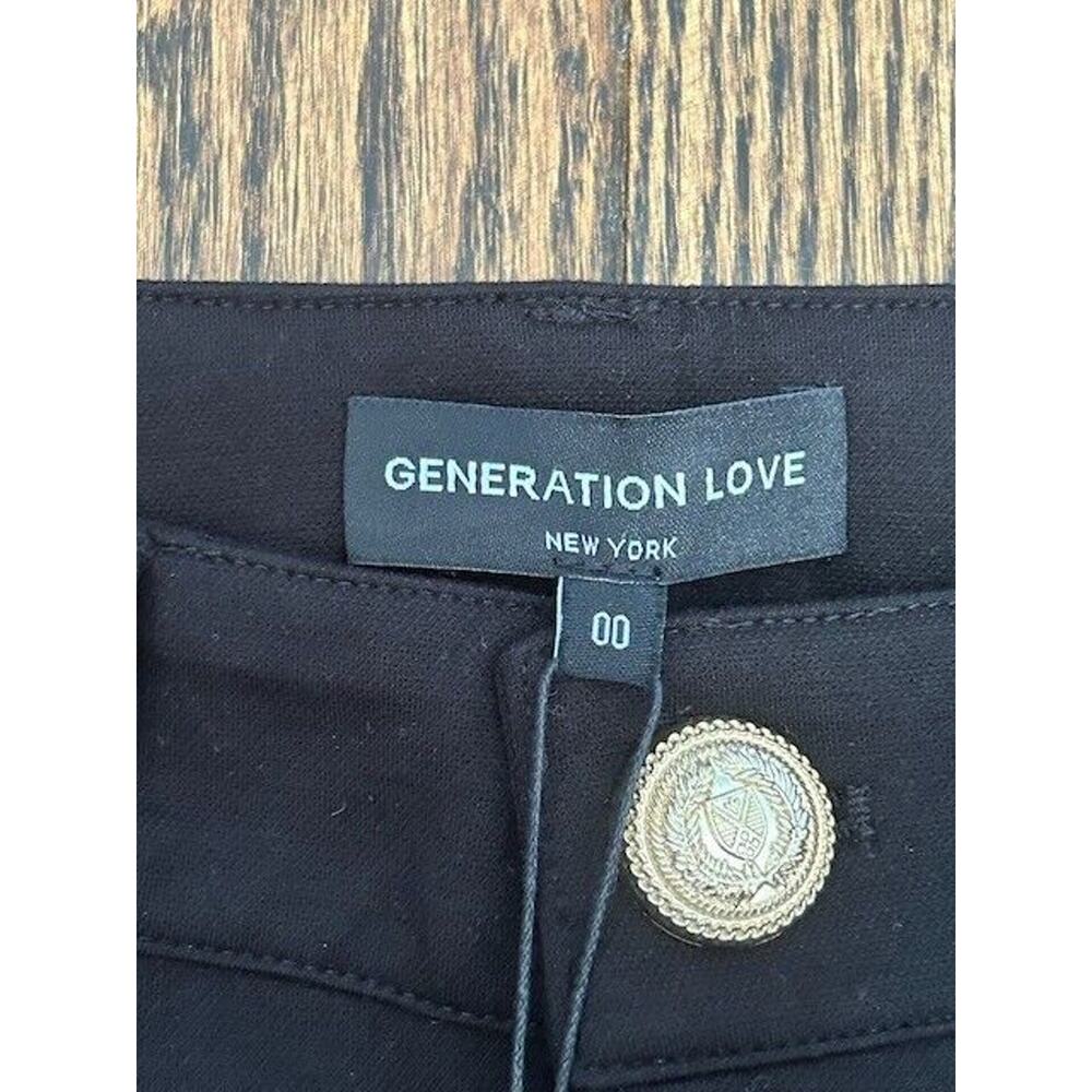 Generation Love Andrew Ponte‎ Pants Flared Legs Pearl Buttons Trousers Black 00 - Picture 8 of 12
